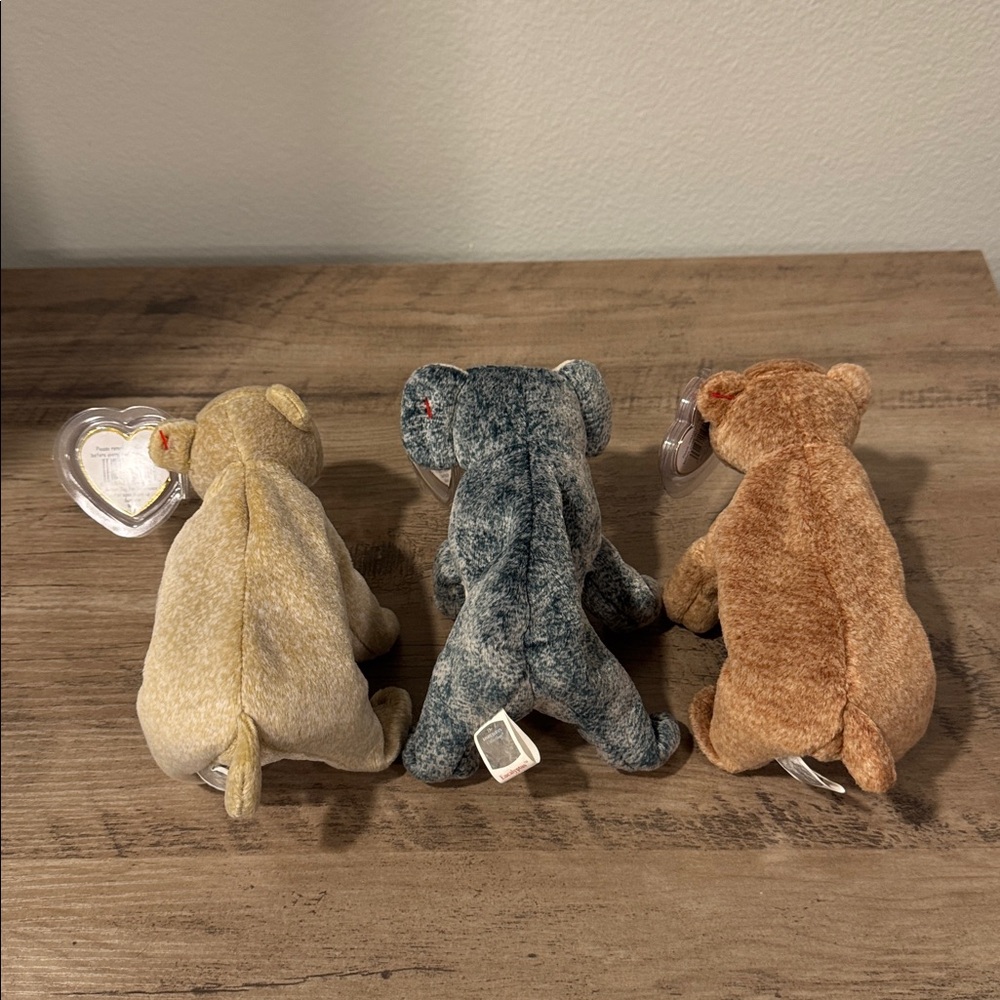 Ty Beanie Babies Trio Realistic Bears - Picture 5 of 13